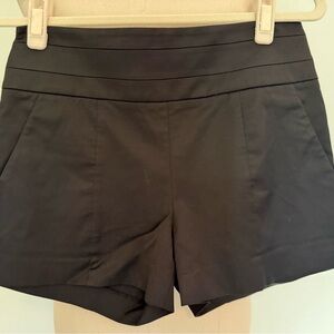 ✨✨Bebe Black High-Waisted Dress Shorts with Exposed Zipper – Size 4. ✨✨